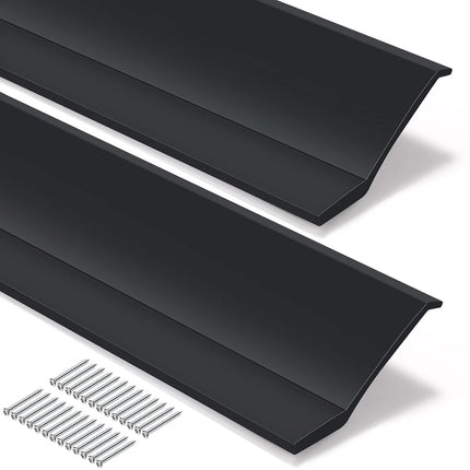 Weatherproofing Garage Door Seals Top and Sides Seal Strip PVC Garage Door Weather Stripping with Screws(Black, 50 ft)