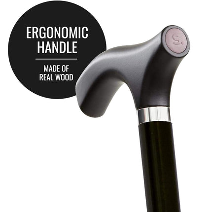 Switch Sticks Aluminum Adjustable Folding Cane and Walking Stick collapses and adjusts from 32 to 37 inches, Black
