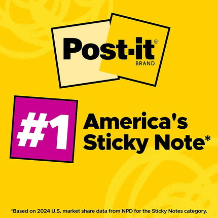 Notas Post-it Cubo, Colores Brillantes, 76.2 mm x 76.2 mm, 400 Hojas/Cubo