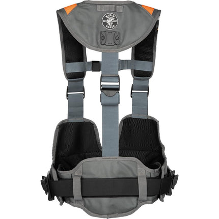 Klein Tools 55829MB Vest Combo with Tool Pouches, Fully Adjustable, Padded Support for Electricians, Carpenters, Construction