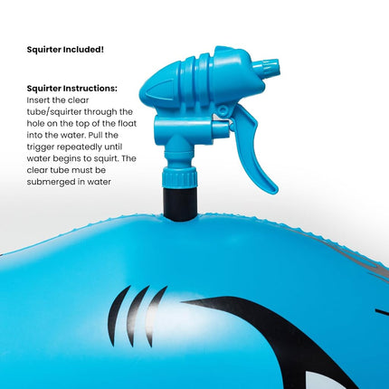 Hot Wheels & FUNBOY Sharkruiser Kids Pool Float with Water Squirter