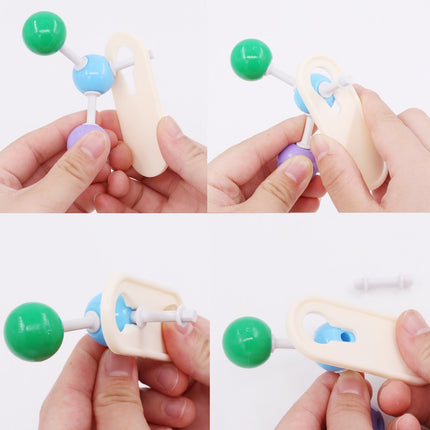 Swpeet 122 Pcs Introductory Molecular Model Kit, Molecular Model Set for Inorganic & Organic Chemistry - 59 Atoms & 62 Links & 1 Short Link Remover Tool