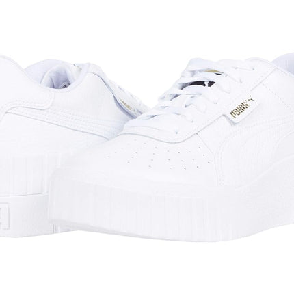 PUMA Women's Cali Wedge Sneaker, Puma White/Puma White, 10