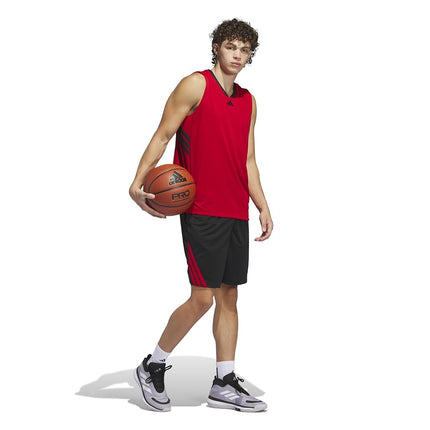 adidas Legends Team Power 3 Stripes Basketball Tank Top Red/Black, Size XX-Large, Team Power Red/Black, XXL, Team Power Red/Black, XXL