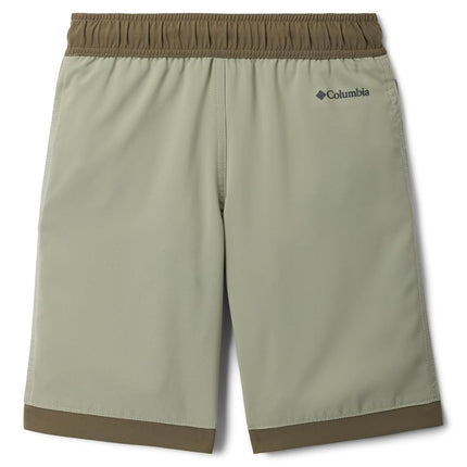 Columbia Boy's Sandy Shores Boardshort Hiking Shorts, Safari/Stone Green, XS