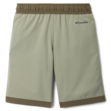 Columbia Boy's Sandy Shores Boardshort Hiking Shorts, Safari/Stone Green, XS