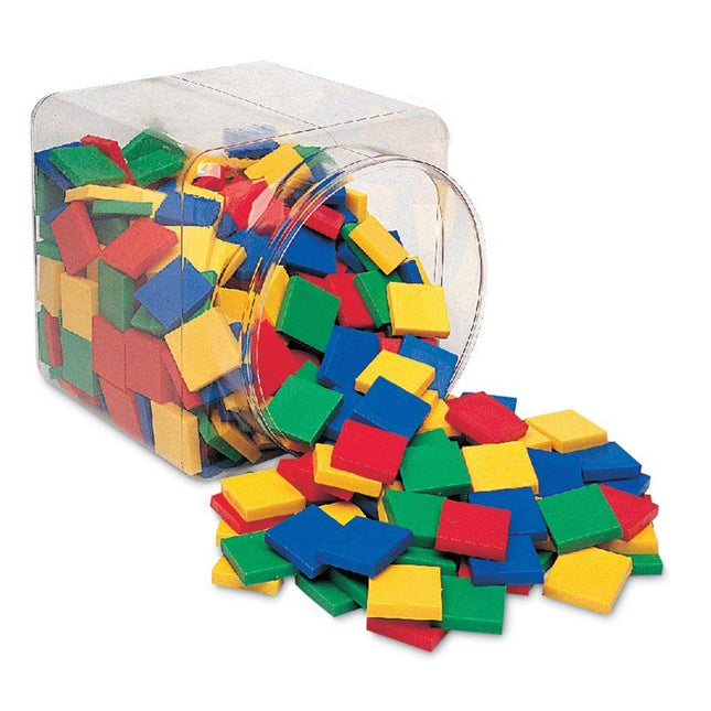 Learning Resources Square Color Tiles, Counting, Sorting Toy, Set of 400 in 6 Colors, Ages 4+