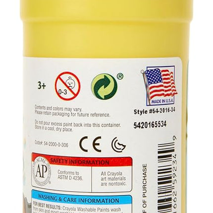 Crayola Washable Paint 16oz Yellow