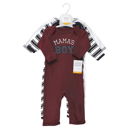 Hudson Baby baby-girls Cotton Coveralls, Mamas Boy, 9-12 Months