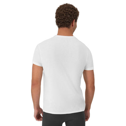 Hanes Men's Cotton, Moisture-Wicking Crew Tee Undershirts, Multi-Packs, White-6 Pack, S (Pack of 6)