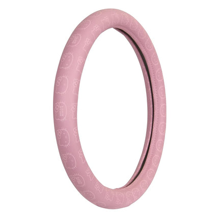 Sanrio Hello Kitty Pink Car Steering Wheel Cover, Universal Fit Cute Car Accessories for Women Styli