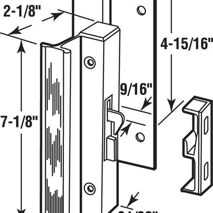Prime-Line Products C 1003 High Pro Sliding Door Pull Handle Set, Black Aluminum