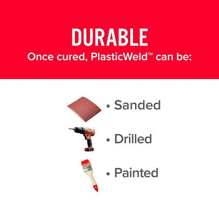 JB Weld Plasticweld Plastic Repair Epoxy Putty, 56 g