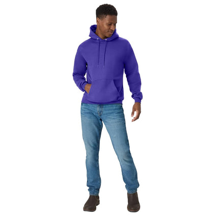 Hanes Men's EcoSmart Hoodie, Midweight Fleece, Pullover Hooded Sweatshirt, Purple, XL