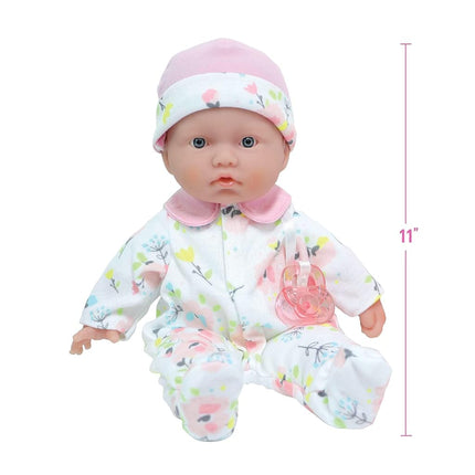 JC Toys - La Baby Coffret de Voyage | Poupée Bébé de 28 cm au corps souple et d'apparence caucasienne | Lavable | Jolie tenue, biberon, tétine et lapin en peluche | Pour enfants de 12 mois et plus, Rose