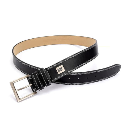 Cinturón Caterpillar Triple Edge Stitch para hombre, Negro, 40