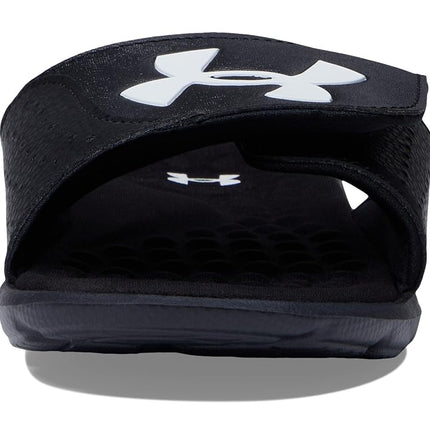 Under Armour - Boys Ignite 7 Sl Slides, Color Black/Black/White (001), Size: 10.5 UK