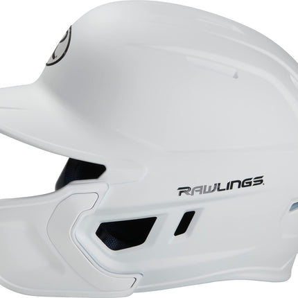 Rawlings | MACH ADJUST Batting Helmet with Extension Flap | Right Hand Batter | Junior (6 3/8" - 7 1/8") | Matte White