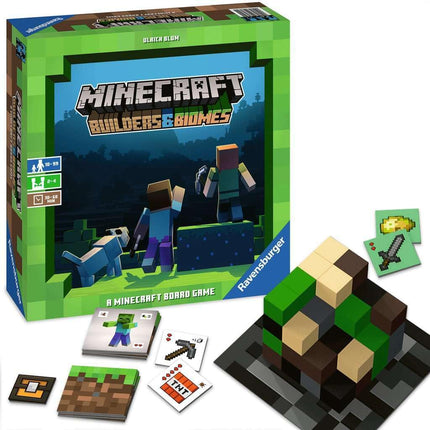 Ravensburger Minecraft Builders & Biomes Strategy Board Game for Ages 10+