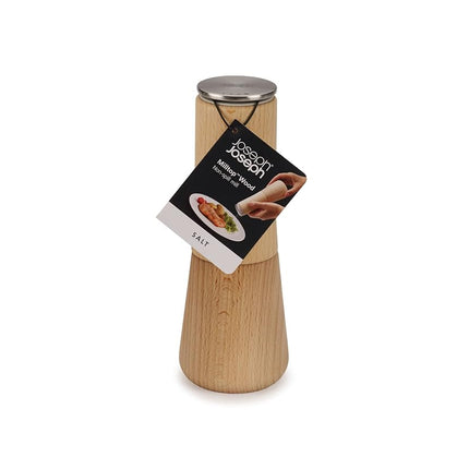 Joseph Joseph Milltop Wood No-Spill Mill - Beech - Salt