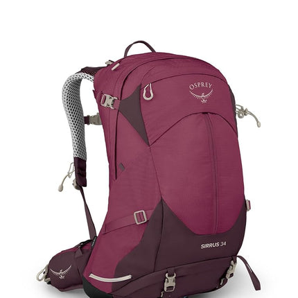 Mochila Osprey Sirrus para mujer, 34 L, morado Elderberry/marrón Chiru, talla única