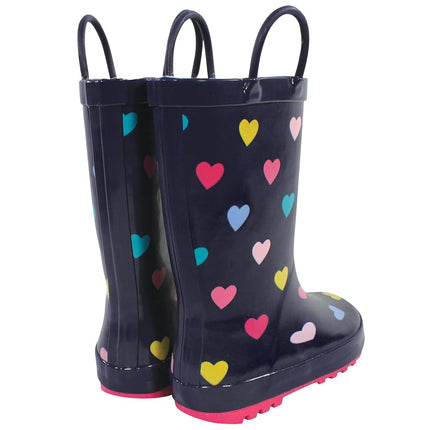 Bottes de pluie unisexe Hudson Baby, cœurs marine, 6 Bébé