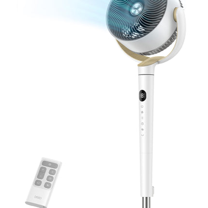 DREO Fan for Bedroom, 120° Oscillating Standing Fa