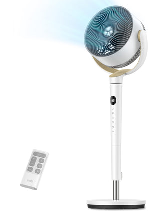 DREO Fan for Bedroom, 120° Oscillating Standing Fa