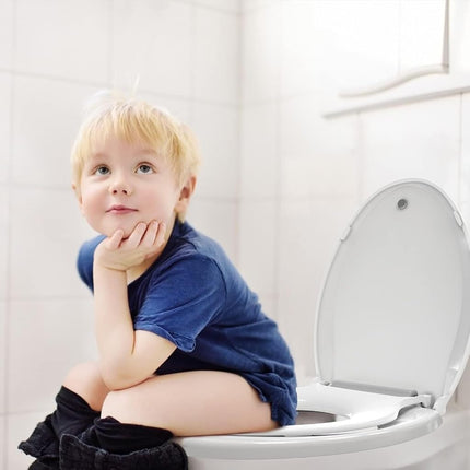 Toilet Seat with Toddler Seat,PP Material Family Toilet Seat Cover with Adult and Toddler Seat, Soft Close Design, Easy to Clean, Safe for Home Kids Potty Training