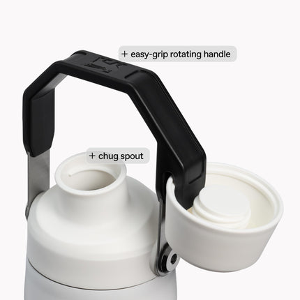 Stanley IceFlow Botella de agua de flujo rápido de 36 oz | Tapa con boquilla en ángulo | Ligera y a prueba de fugas para viajes y deportes | Acero inoxidable aislado | Sin BPA | Ceniza