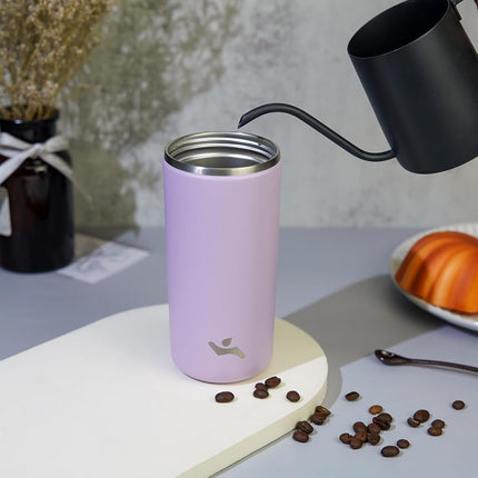 Konokyo Tumbler with Lid, 12 oz Travel Coffee Mug Double Wall Vacuum Stainless Steel Thermal Metal Cup Insulated Water Bottle,Lavender