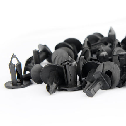 GOOACC 40PCS Nylon Bumper Fastener Rivet Clips 8mm for GM 21030249 Ford N807389S & Chrysler 6503598 Automotive Assembly Expansion Screws Kit