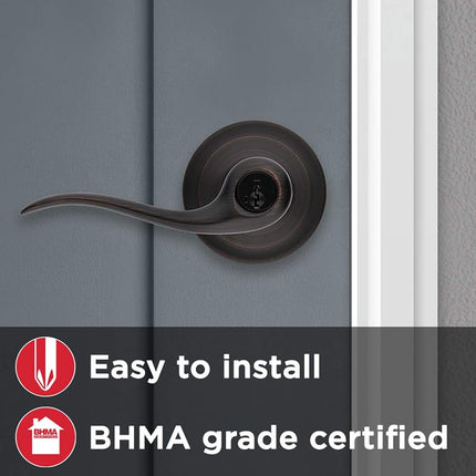 Kwikset Venetian Bronze SmartKey Tustin Entry Lever 97402-541