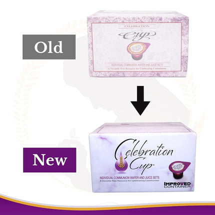 Celebration Cup Pre-Filled Communion (Box of 100). Wafer & Juice All in One Communion Set