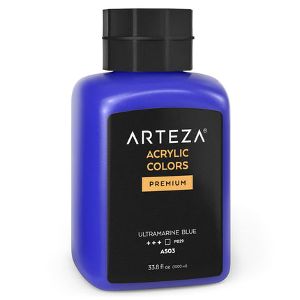 Arteza Acrylic Paint, A503 Ultramarine Blue, 33.8 