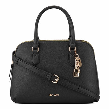 Nine West Cibrina Dome Satchel, Black, Medium