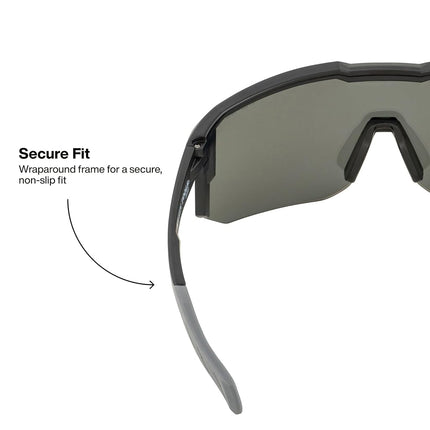 KLEIN TOOLS 03003 Polarized Blade Safety Glasses Silver Lens, ANSI Z87.1+ Impact-Rated, Anti-Fog and Scratch-Resistant, 99.9% UV Protection, Optical Class-1 Clarity Lens