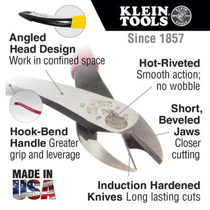 Klein Tools 94508 Pliers Set, Ironworker's Diagonal Cutting Pliers and Heavy Duty Side Cutters, Tie Wire Cutter for Rebar Work, 2-Piece Kit