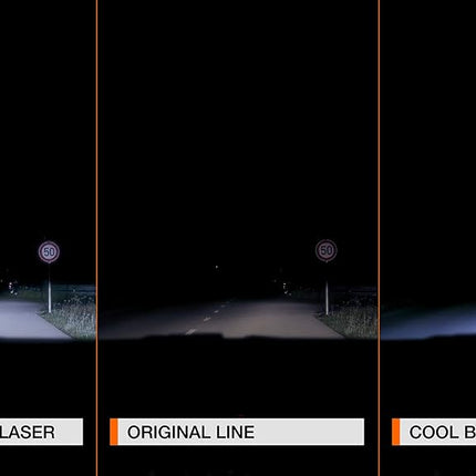 OSRAM COOL BLUE INTENSE H15, +20% more brightness, up to 3,700K, halogen headlight lamp, LED look, folding box (1 lamp), 64176CBN