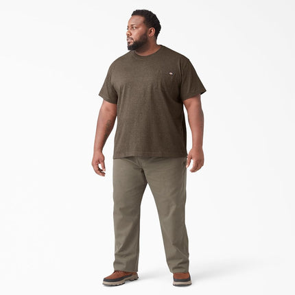 Camiseta de cuello redondo de manga corta gruesa Dickies para hombre, café chocolate, XG