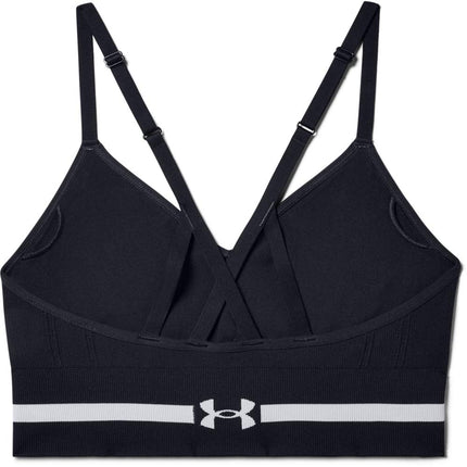 Under Armour Womens Ua Seamless Low Long Sport Bra, Black / / Halo Gray (001), XL EU