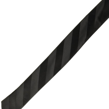 Corbata formal de rayas, de talla grande, larga, tejida, de Stacy Adams para hombre, extra larga, negra, talla única