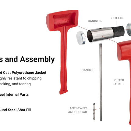 TEKTON 21 oz. Dead Blow Hammer | HDB30021 | Made in USA