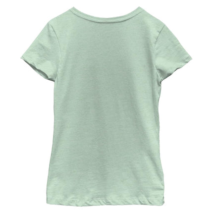 STAR WARS Mandalorian Keeping It Cute Girl's Heather Crew Tee, Mint, Small