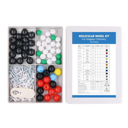Swpeet 122 Pcs Introductory Molecular Model Kit, Molecular Model Set for Inorganic & Organic Chemistry - 59 Atoms & 62 Links & 1 Short Link Remover Tool