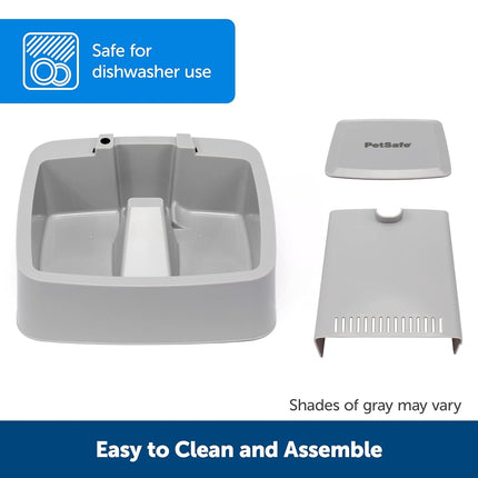PetSafe Drinkwell 1/2 Gallon (64 Ounce) Small Pet Fountain - Small Dog and Cat Water Fountain - Dishwasher Safe Filtered Water Dispenser with Flow Control - Easy to Clean - Filters Included