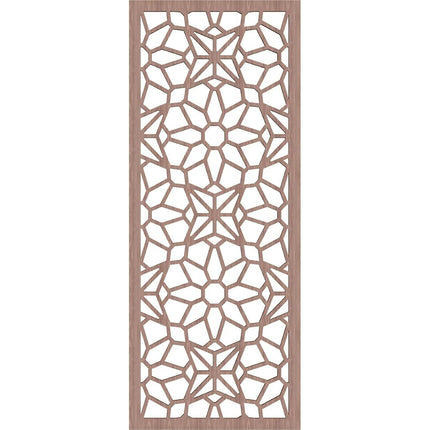 15 3/8"W x 39 3/8"H x 3/8"T Lock Haven Decorative Fretwork Wood Wall Panels, Walnut