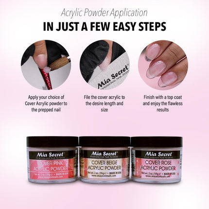 MIA Secret Cover Powder 3 Pc Set - Pink/Beige/Rose 1.0 Oz