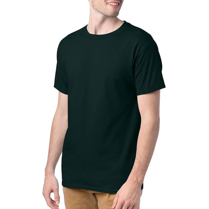 Hanes Men's ComfortSoft T-Shirt (Pack of 4),Deep Forest,Large
