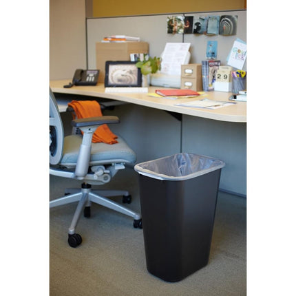 Rubbermaid Commercial Products Fg295700Bla Plastic Resin Deskside Wastebasket, 10 Gallon/41 Quart, Black